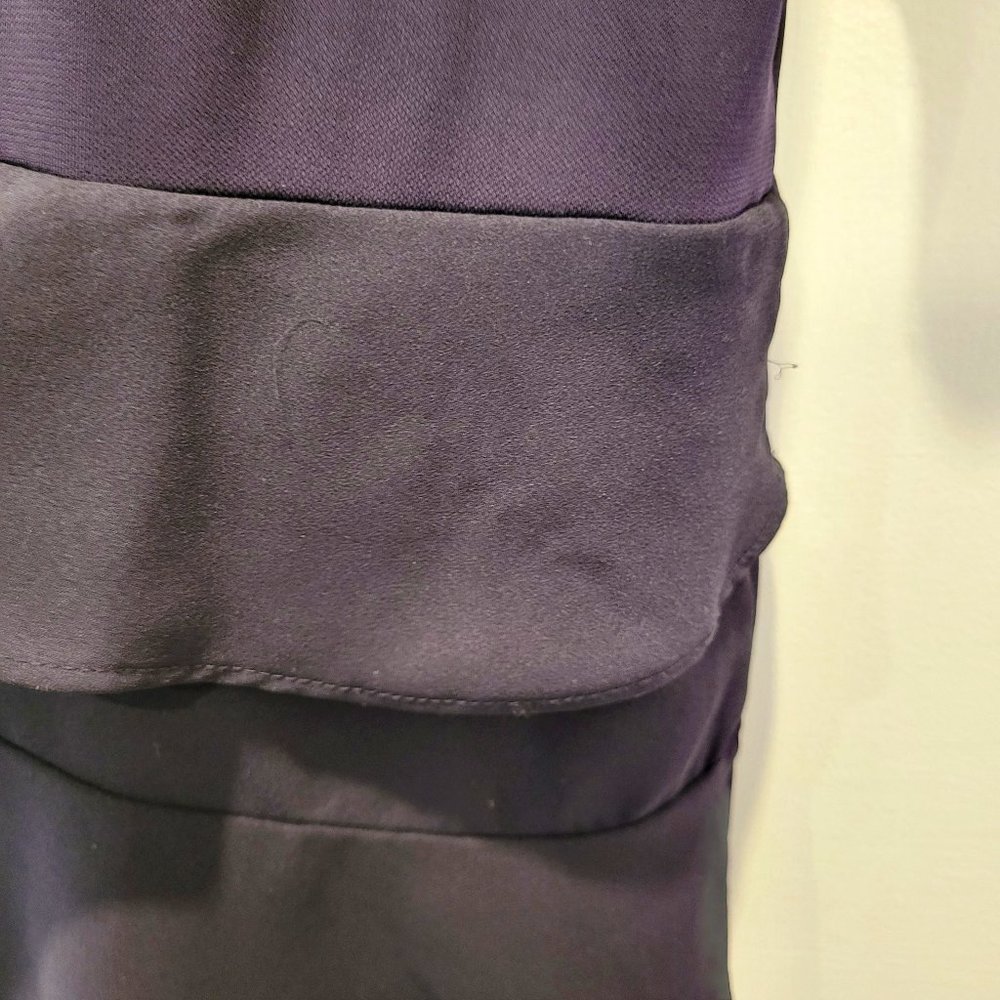 Ann Taylor Blue Ruffle Hem Short Sleeve Top, Size Large, GUC - Picture 6 of 9